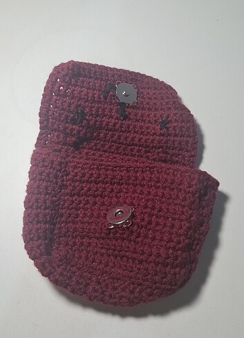 Kedi figürlü örme cüzdan - Görsel 2