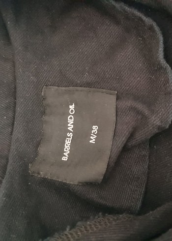 Kadın Siyah Uzun Denim Düğmeli trençkot - Görsel 3