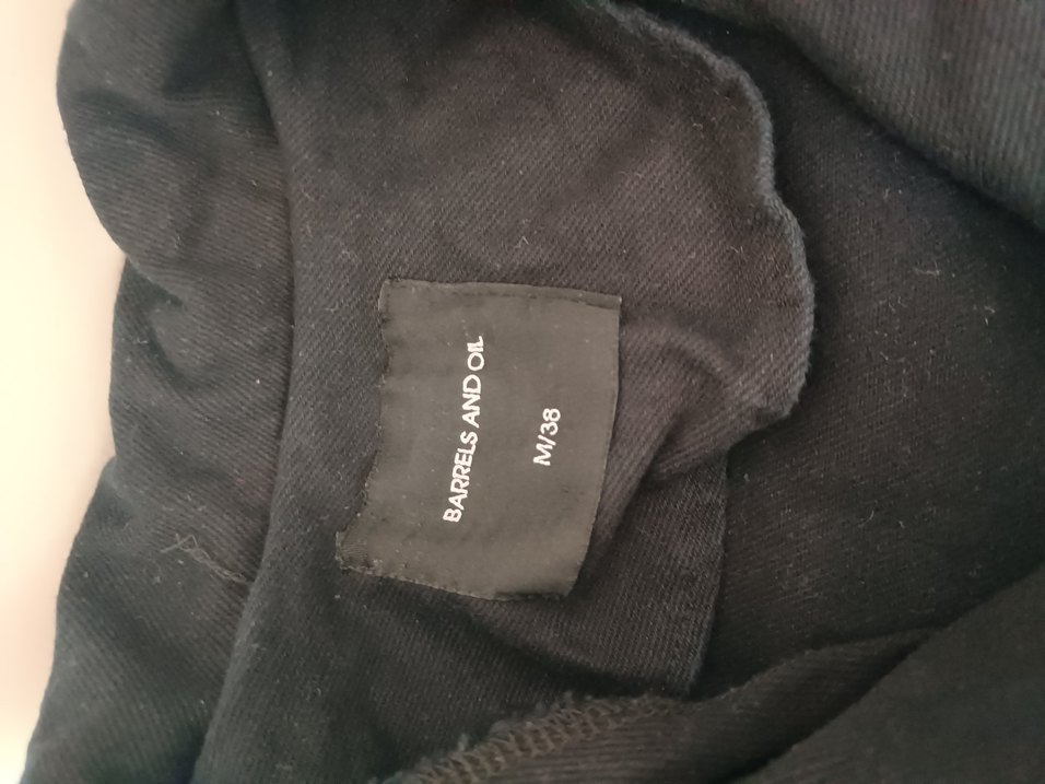 Kadın Siyah Uzun Denim Düğmeli trençkot - Görsel 3