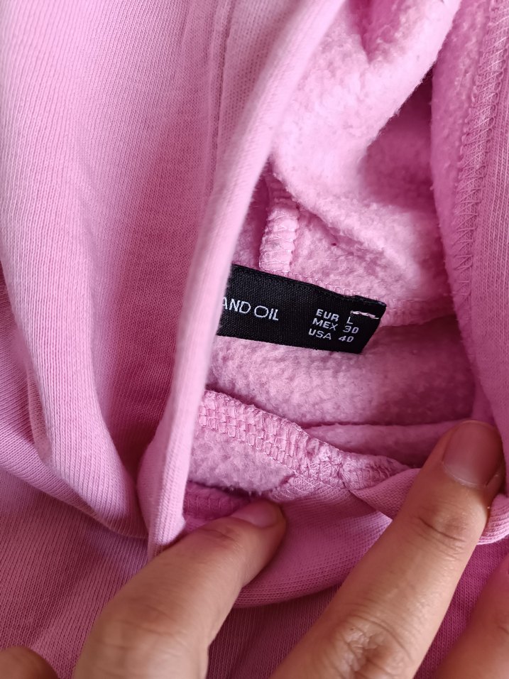 Pembe Kapüşonlu Oversize Sweatshirt - Görsel 2