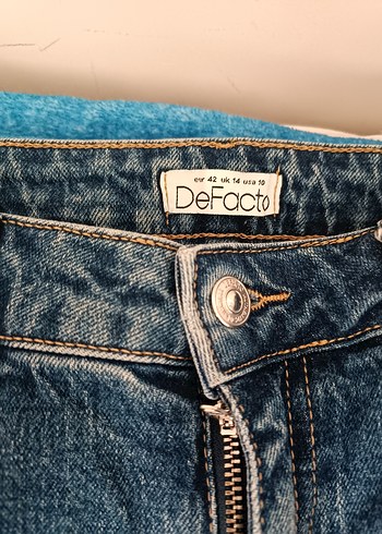 Gri Bol Kesim Kadın Kot Pantolon - Görsel 4