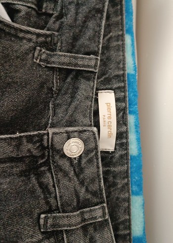 Gri Bol Kesim Kadın Kot Pantolon - Görsel 5