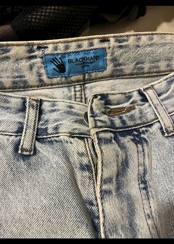 Buz mavisi Düğmeli straight fit  Jean - Görsel 3