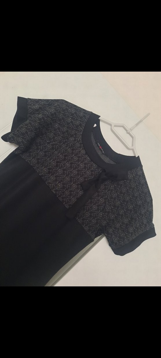 Siyah Midi Gotik TRİKO Elbise - Görsel 3