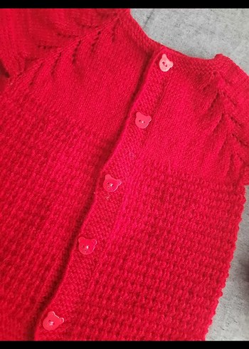 Sıfır el örgüsü bebek yeleği - Görsel 2