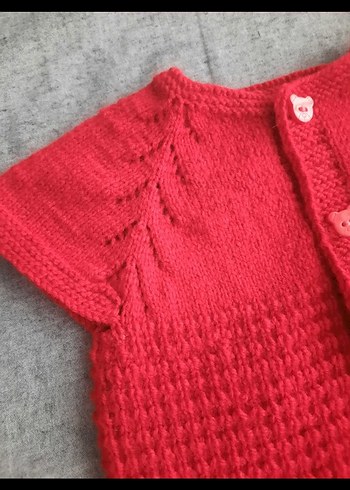 Sıfır el örgüsü bebek yeleği - Görsel 4