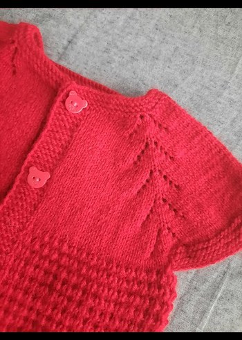 Sıfır el örgüsü bebek yeleği - Görsel 3
