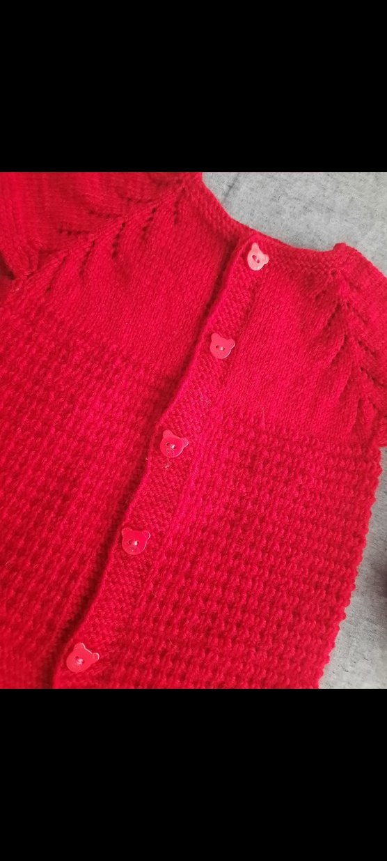 Sıfır el örgüsü bebek yeleği - Görsel 2