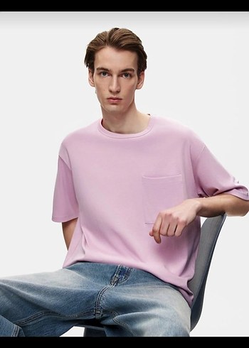 Pembe LTB Oversize Kısa Kollu Erkek Tişört - Görsel 2