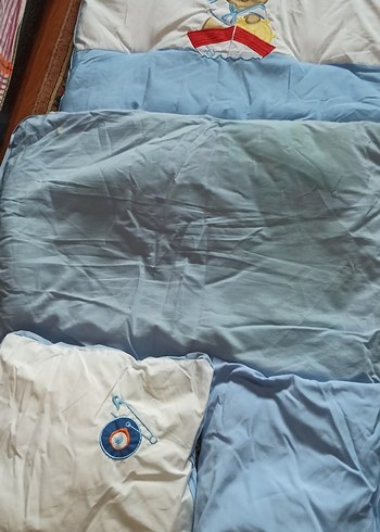 Mavi Nakışlı Çocuk Uyku Seti - Görsel 6