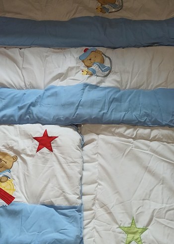 Mavi Nakışlı Çocuk Uyku Seti - Görsel 5