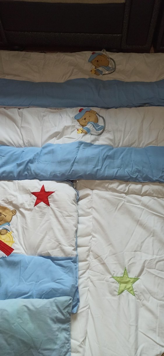 Mavi Nakışlı Çocuk Uyku Seti - Görsel 5