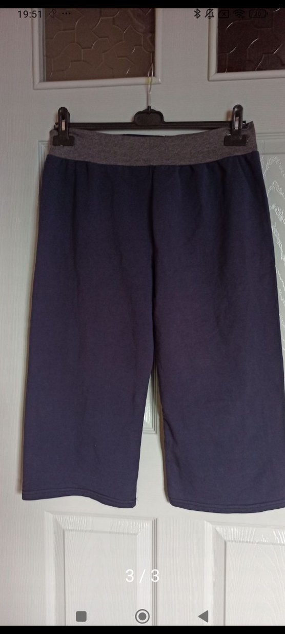 Koyu Mavi Bol Kesim Kadın Eşofman Altı - Görsel 3