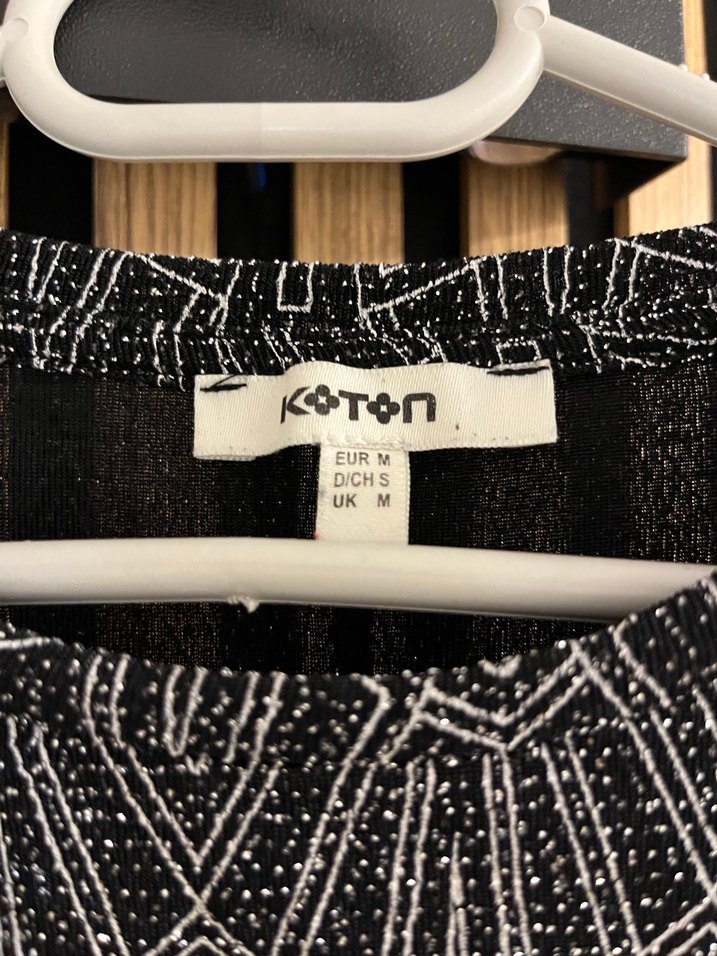 Gri Desenli Örme Kısa Kollu Kadın Bluz - Görsel 2