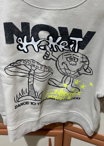 #ZARA MARKA Bej Erkek Çocuk Baskılı Sweatshirt - Görsel 2