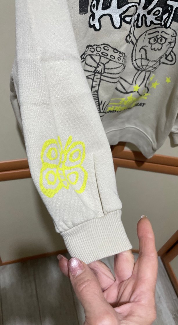 #ZARA MARKA Bej Erkek Çocuk Baskılı Sweatshirt - Görsel 3