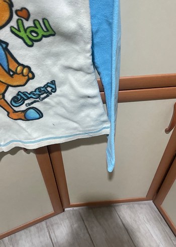 Mavi Uzun Kollu Kız polar Tişört - Görsel 3