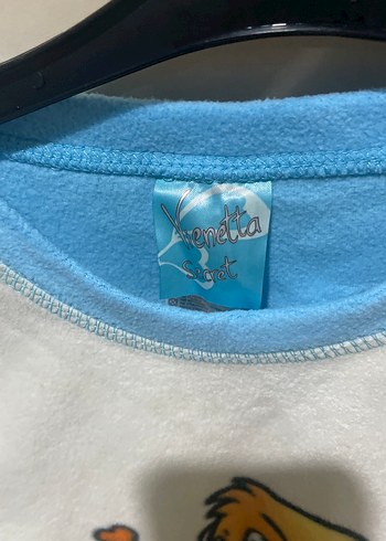 Mavi Uzun Kollu Kız polar Tişört - Görsel 4