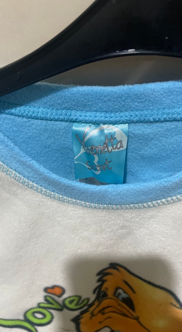 Mavi Uzun Kollu Kız polar Tişört - Görsel 4