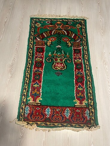 #Yün el dokuması antika seccade
