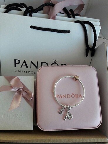 Pandora rose bileklik ve pave bileklik