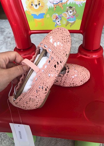 H&M Pudra Dantel Kız Babet Ayakkabı - Görsel 8