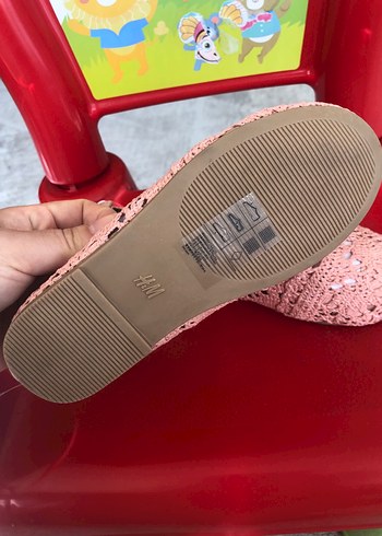 H&M Pudra Dantel Kız Babet Ayakkabı - Görsel 7