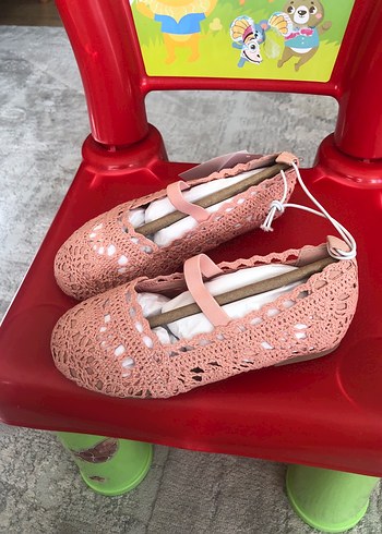 H&M Pudra Dantel Kız Babet Ayakkabı - Görsel 4