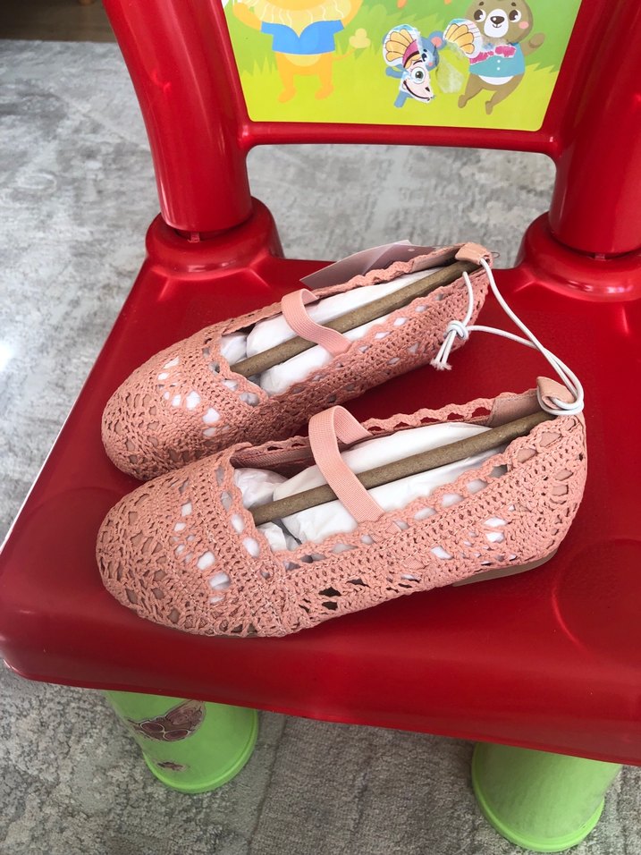 H&M Pudra Dantel Kız Babet Ayakkabı - Görsel 4