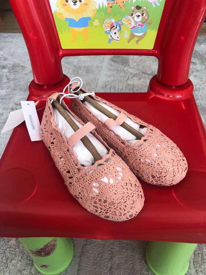 H&M Pudra Dantel Kız Babet Ayakkabı - Görsel 5