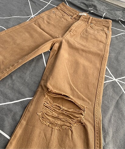xs Beden Mango kahverengi kot pantolon