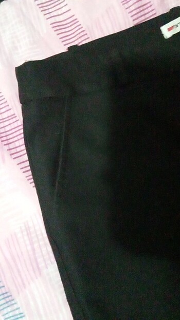 44 Beden Siyah kumaş İspanyol paça pantolon 