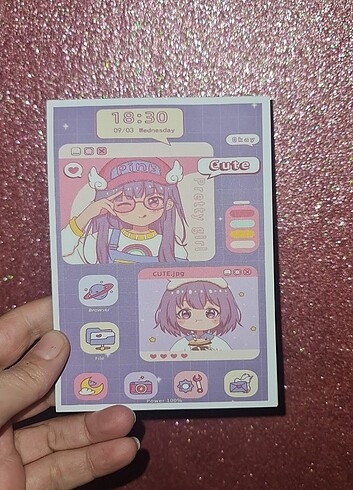 kawaii A6 boyutunda notepad 50 sayfa