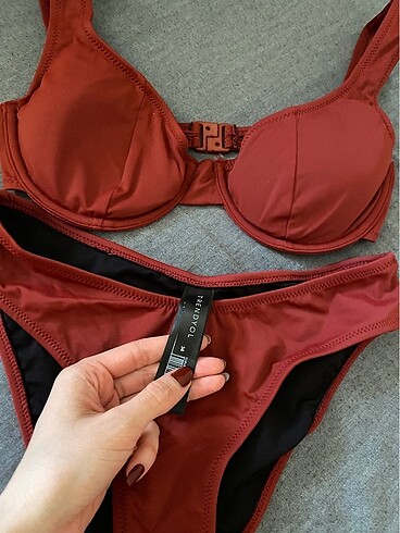 xs Beden Bordo bikini takımı