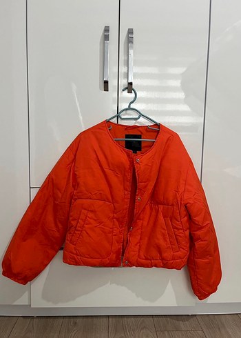 Pull and Bear Turuncu Sisme Ceket