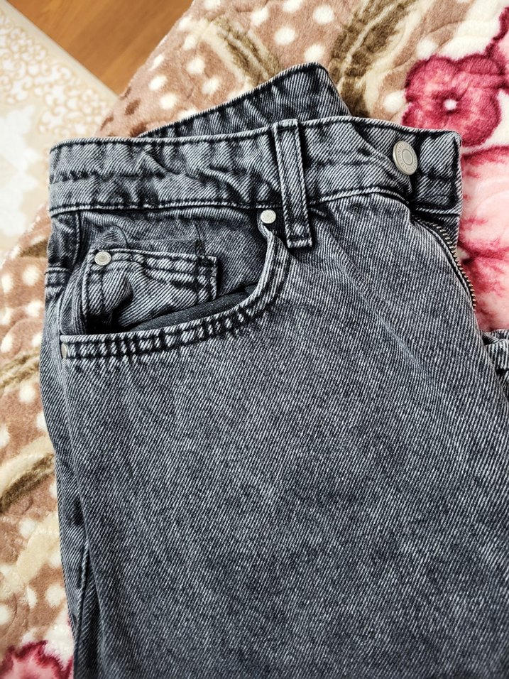 antrasit wide leg jean - Görsel 3