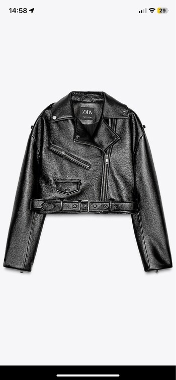 Zara Parlak effectli deri ceket
