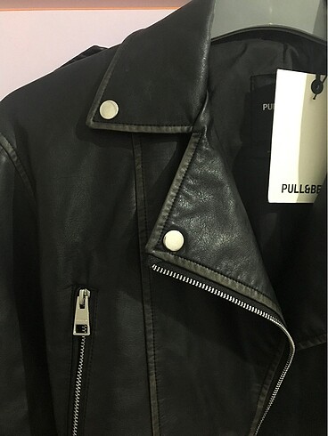 s Beden Pull bear crop deri ceket