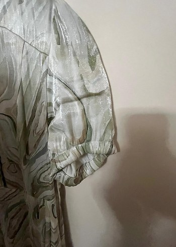 V Yaka Midi Elbise - Görsel 3