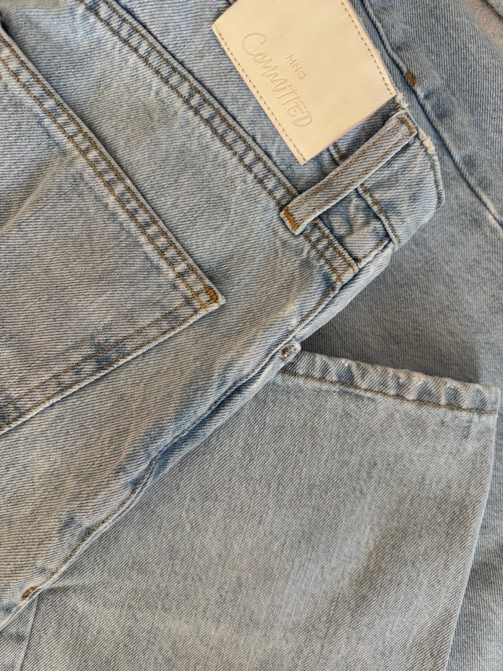 MNG Düğmeli Mavi Kadın Jean - Görsel 3