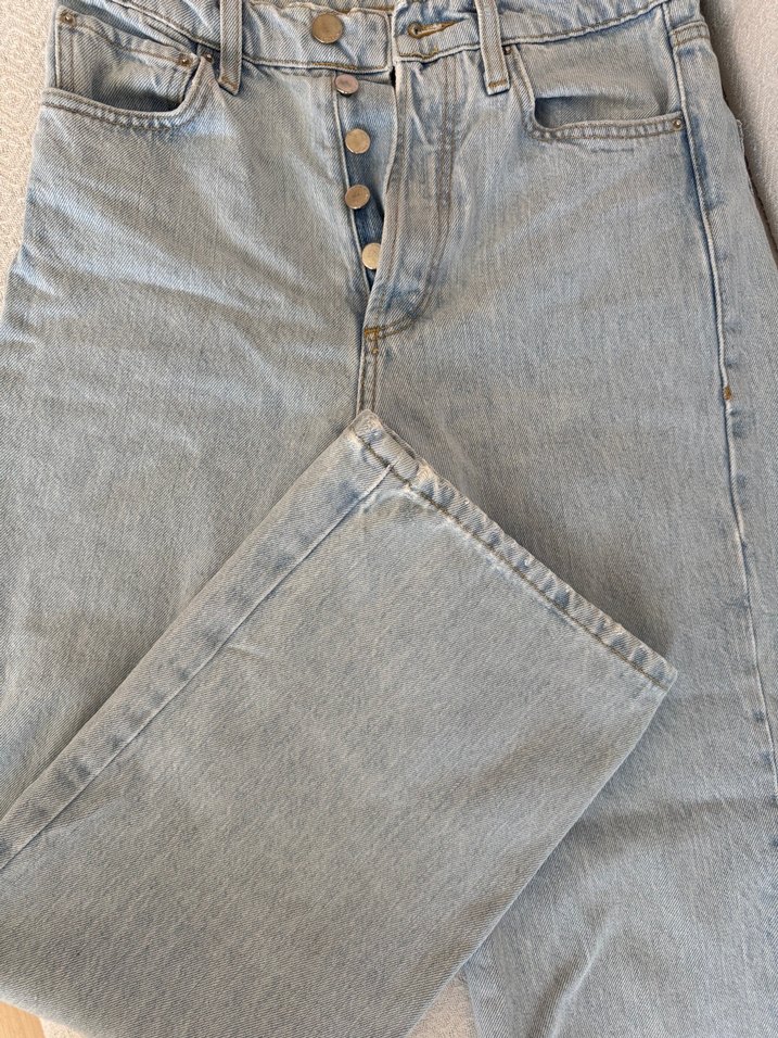 MNG Düğmeli Mavi Kadın Jean - Görsel 2