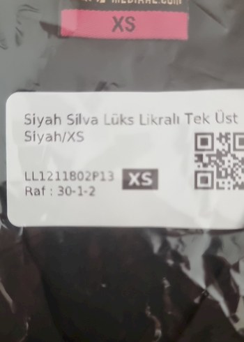 Zara Siyah silva lüks likralı tek üst Medikal çizgi marka xs beden