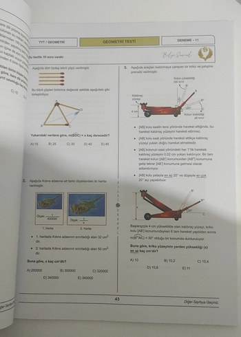 TYT Geometri Branş Denemeleri Kitabı 14x10 - Görsel 2