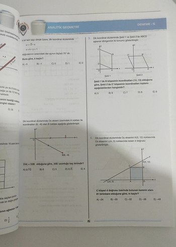 Deneme Deposu Analitik Geometri Konu Denemeleri - Görsel 2
