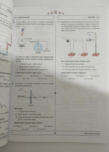 TYT Fen Bilimleri Brans Denemesi Kitabı - Görsel 2
