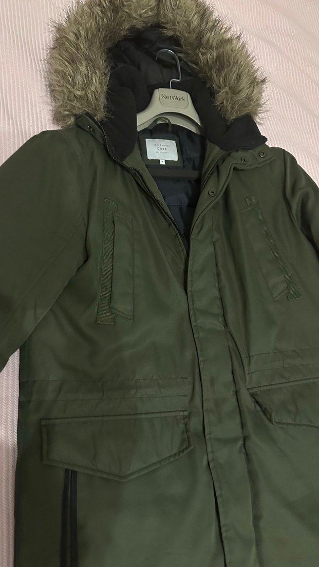 Erkek Yeşil Kürklü Midi Mont - Görsel 2