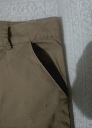 Diğer Düğmeli Bej Kadın Uzun Keten Etek