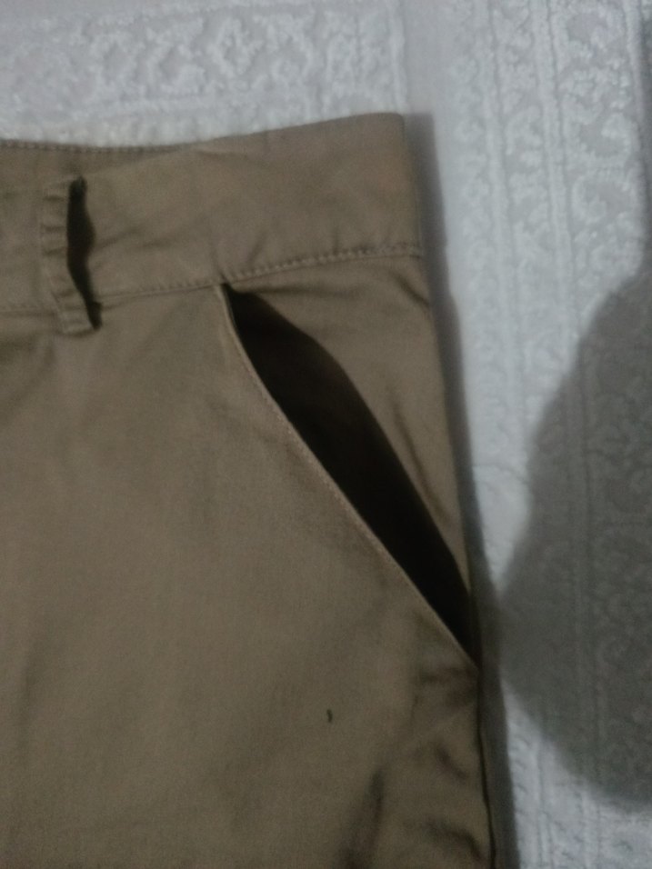 Düğmeli Bej Kadın Uzun Keten Etek - Görsel 2