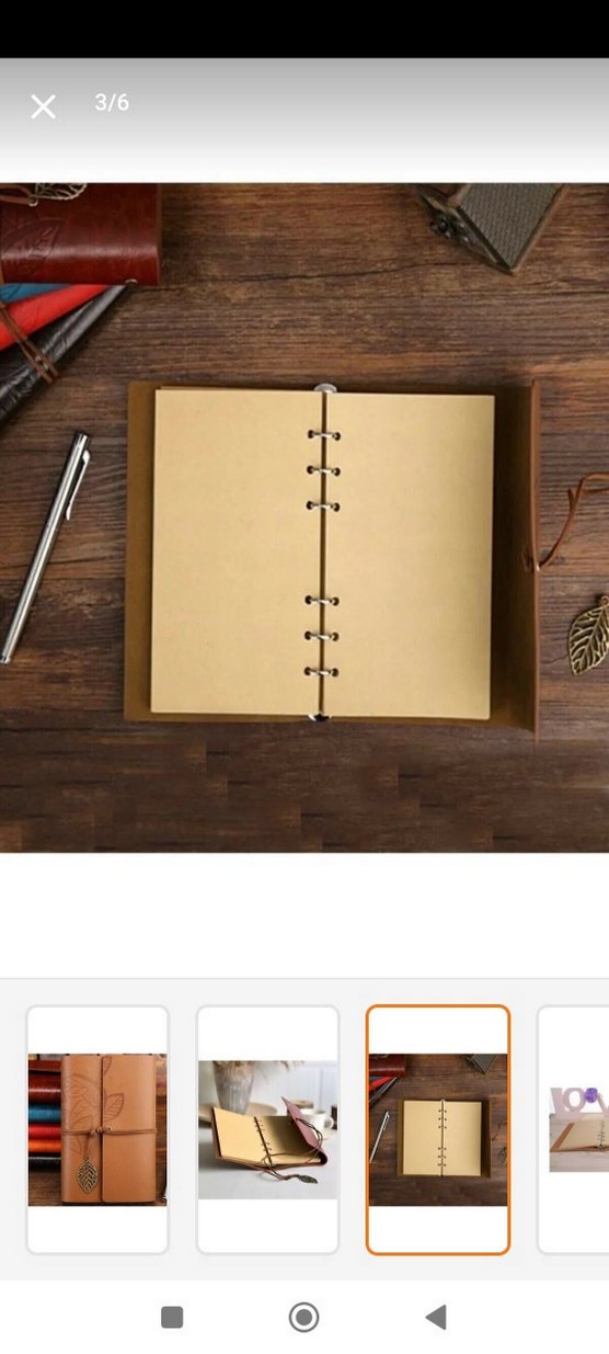 Kahverengi Yaprak Detaylı Deri Defter - Görsel 3