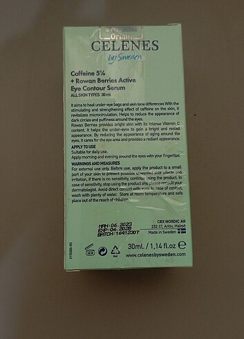 Celenes Cafeinli Göz çevresi serumu 30 ml - Görsel 3